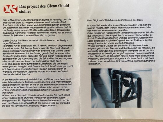 Glenn Goul Chair Replica History
